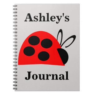 Cute Red Ladybug Personalised Journal