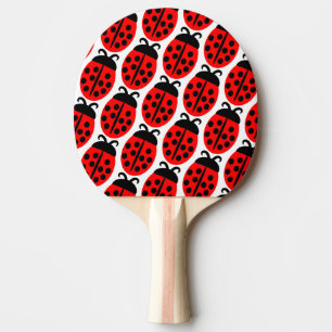 Cute Red Ladybug Ping Pong Paddle