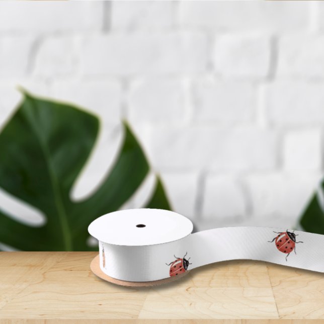 Cute Red Ladybug  Satin Ribbon (Creator Uploaded)