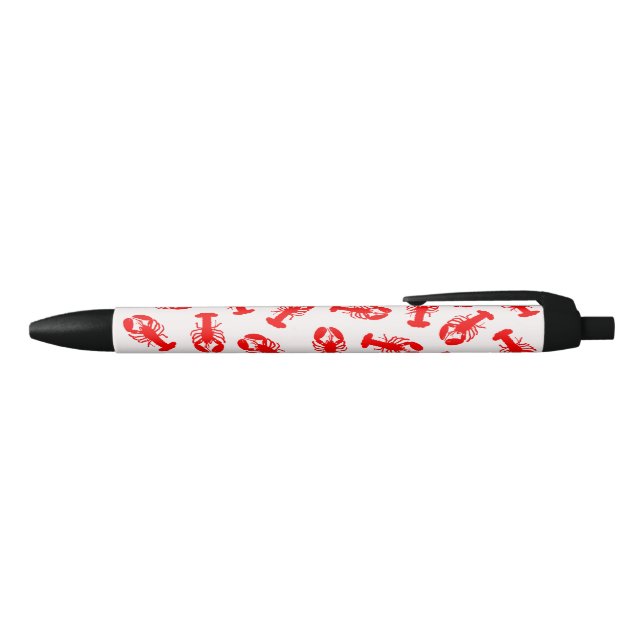 Cute Red Lobster Animal Pattern Black Ink Pen (Top)