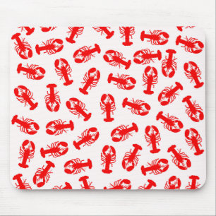 Cute Red Lobster Animal Pattern Mouse Pad
