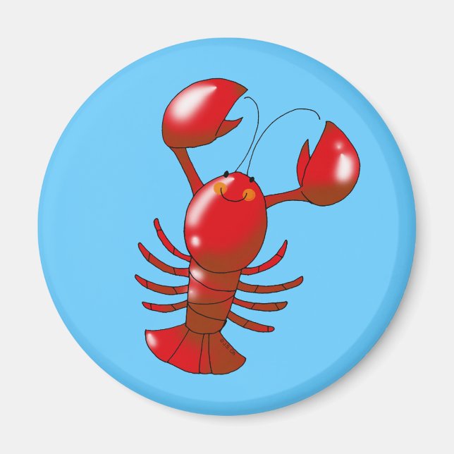 Cute red lobster magnet (Front)