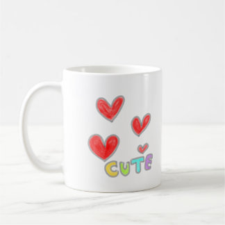 Cute Red Love Hearts Classic Mug