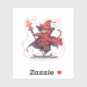 Cute Red Mage Cat Hero