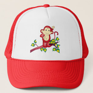 Cute Red Monkey Animal Hat