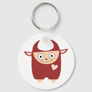 Cute Red Monster Key Ring