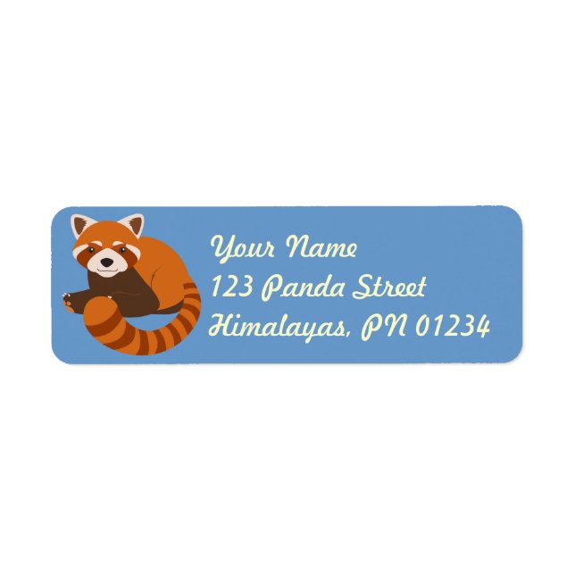 Cute Red Panda Adddress Labels (Front)