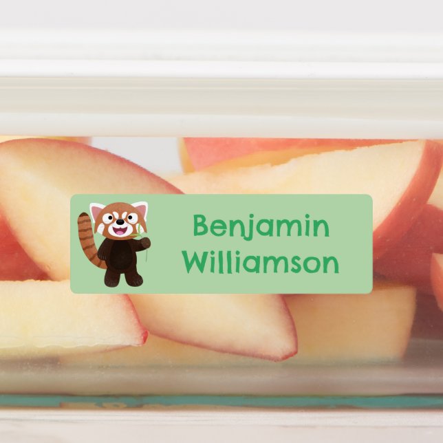 Cute red panda cartoon personalised (Affixed)