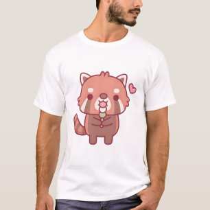 Cute Red Panda Eating Japanese Dango T-Shirt