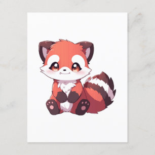  cute red panda enclosure card