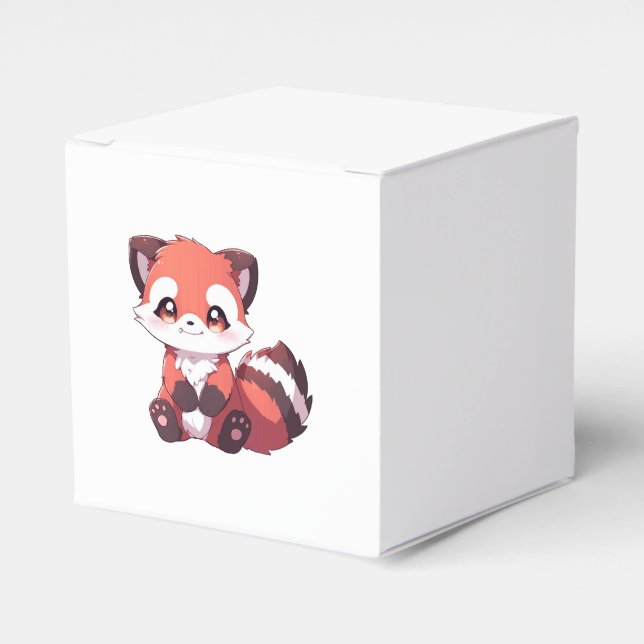  cute red panda favour box (Front Side)
