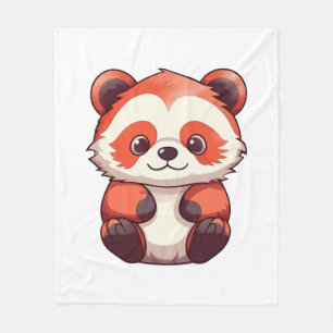 Cute Red Panda Fleece Blanket