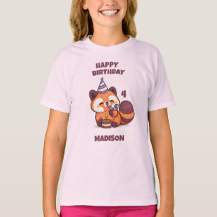 Cute Red Panda - Happy Birthday T-Shirt