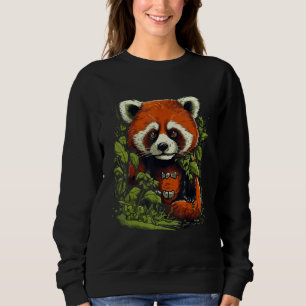 Cute Red Panda Lover Nature Graphic Animal Conserv Sweatshirt
