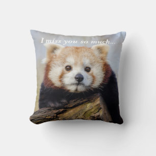 Cute Red Panda Miss You So Much  Cushion