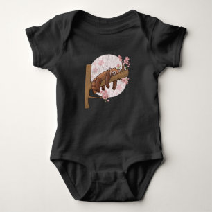 Cute Red Panda Nap Lazy Sleeping Animal Baby Bodysuit