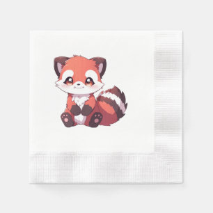 cute red panda napkin
