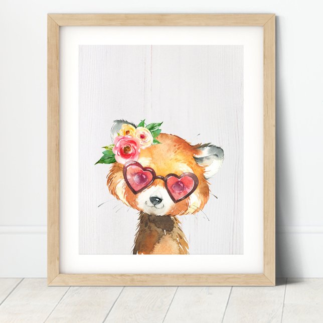 Cute Red Panda Nursery Art Print (Creator Uploaded)