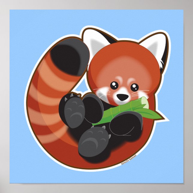 Cute Red Panda Poster (Front)