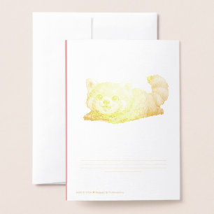 Cute Red Panda Relaxing Kawaii Animal Design Foil Card