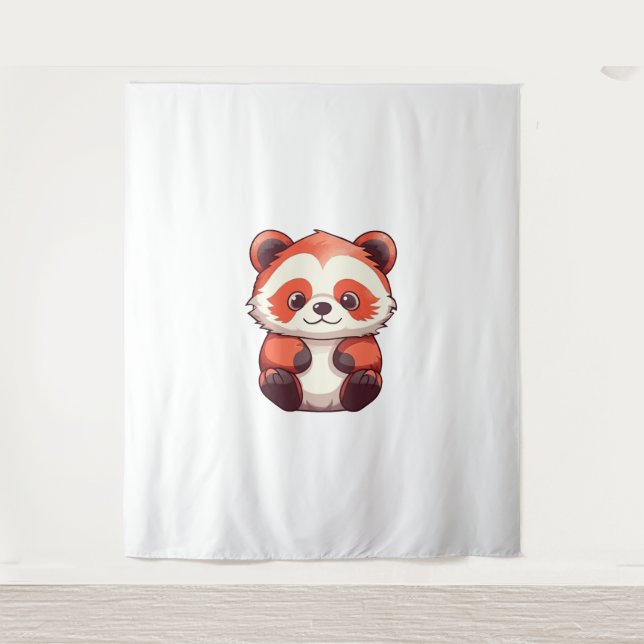 Cute Red Panda  Tapestry (Front)