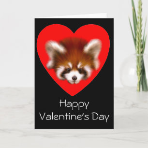 Cute Red Panda Valentine's Day Card