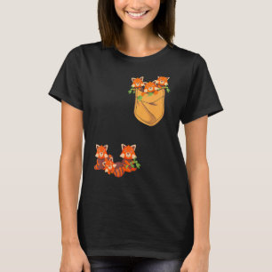 Cute Red Pandas In Pocket Awesome Red Panda T-Shirt