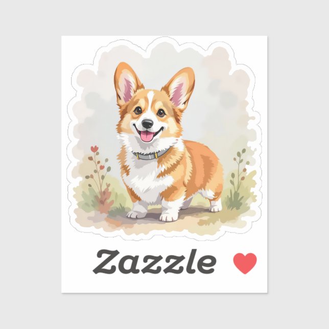 Cute Red Pembroke Welsh Corgi Dog (Sheet)