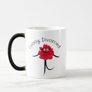 Cute red peony magic mug