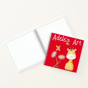 Cute Red Personalised Art book