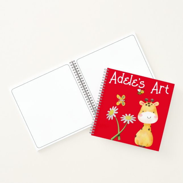 Cute Red Personalised Art book (Inside)