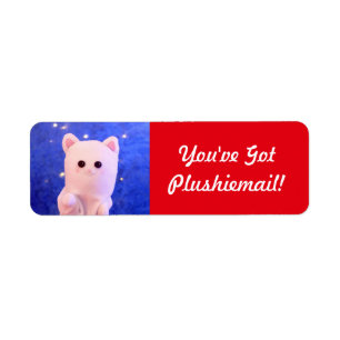 Cute Red Personalised Stylish Photo Mail Return Address Label