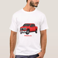 Cute red pickup truck cartoon illustration