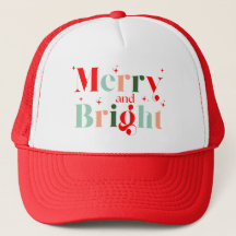 Cute Red Pink Green Merry and Bright Christmas