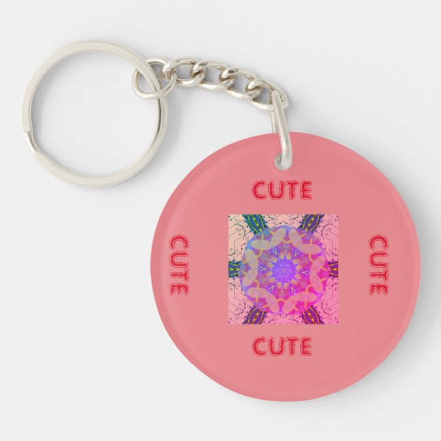 CUTE_RED_PINK KEY RING (Front)