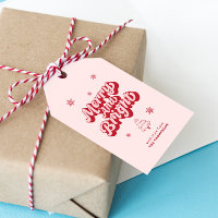 Cute Red Pink Merry and Bright Christmas