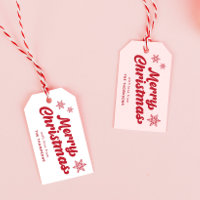 Cute Red Pink Merry Christmas