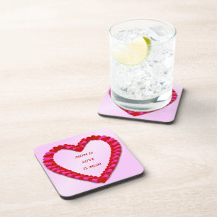 Cute Red & Pink Mother's day Coaster