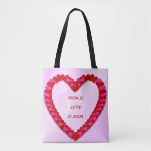 Cute Red & Pink Mother's day Tote Bag