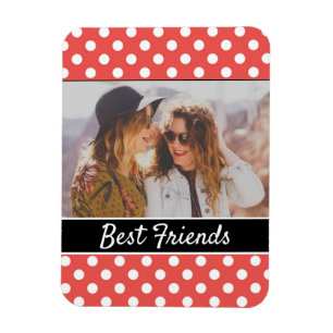 Cute Red Polka Dot Custom Photo Custom Magnet