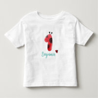 Cute red Polka dot Ladybug 1st Birthday party name