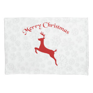 Cute Red Reindeer Pillowcase