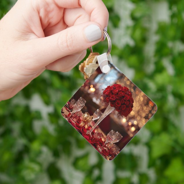 Cute Red Rose Valentine special Romantic Key Ring (Hand)