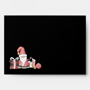 Cute Red Santa Gnome with Gifts Envelope