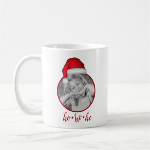 Cute Red Santa Hat Holiday Photo Christmas Coffee Mug