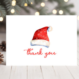 Cute Red Santa Hat Thank You Card