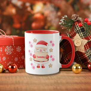 Cute Red Santa Name Mug