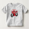 Cute red sports motorcycle cartoon