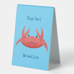 Cute red spotty crab cartoon illustration