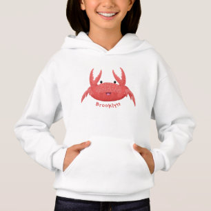 Cute red spotty crab cartoon illustration